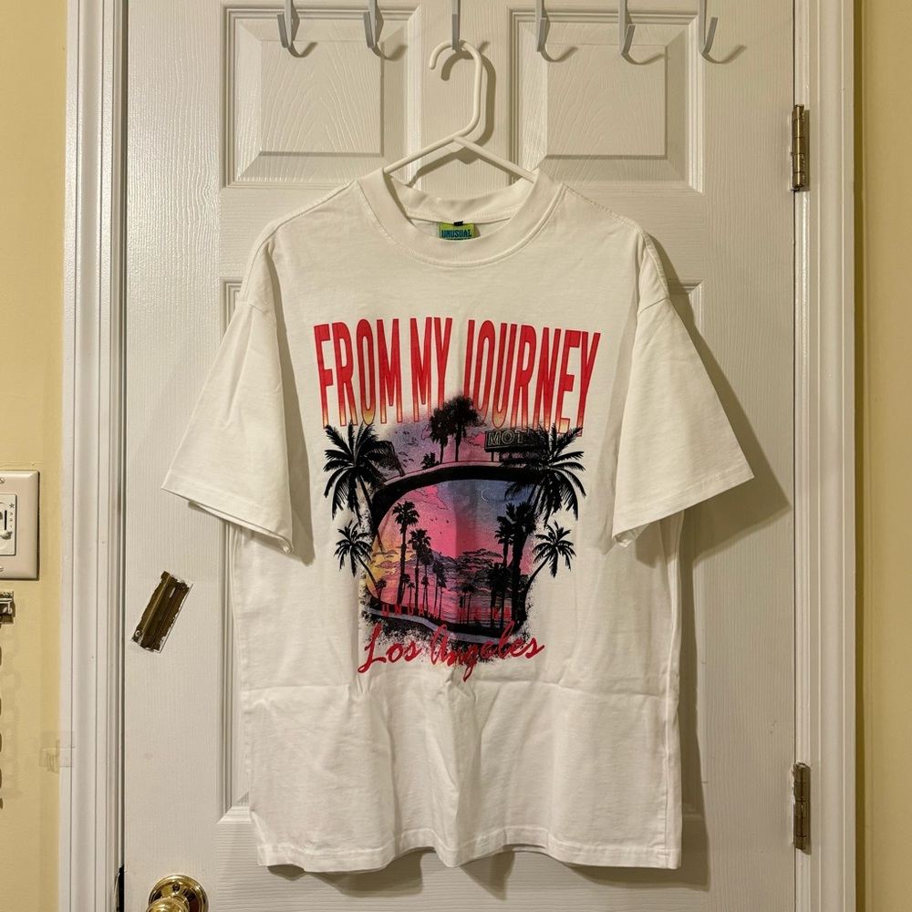Landscape Print White T-shirt